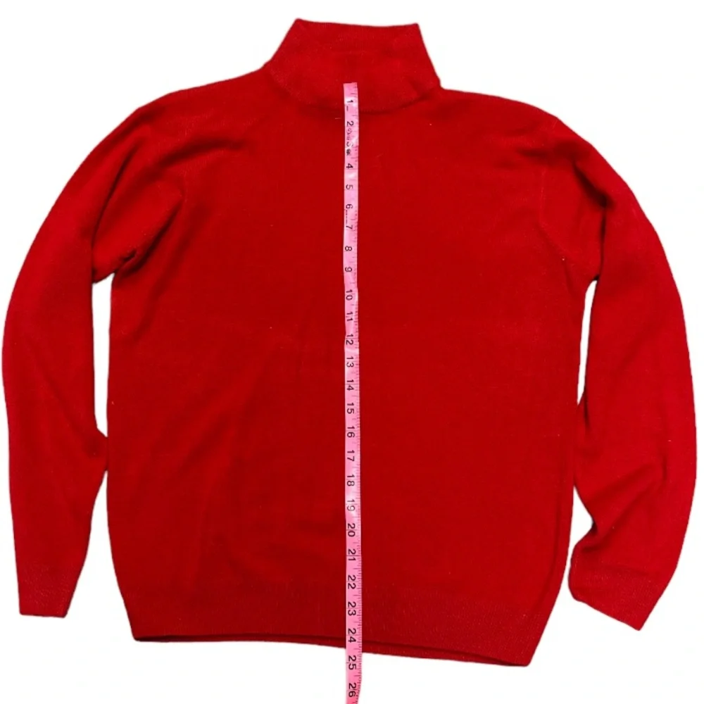 Milano Ladies Red Long Sleeve Turtleneck Sweater Size Large EUC Vintage